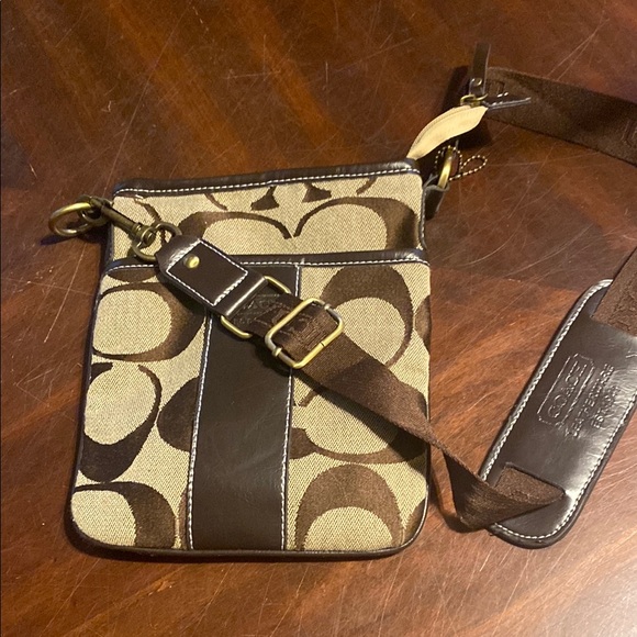Coach Brown Monogram Crossbody Bag - Picture 9 of 9